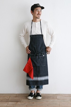 Simply PRINTED DENIM APRON (Long)