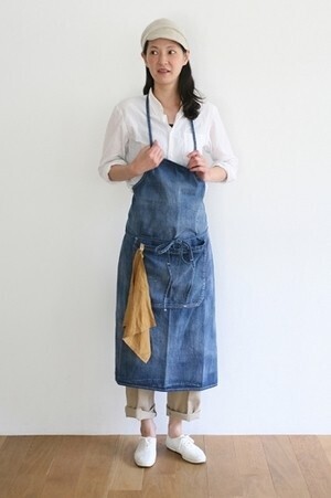 Simply HARD WASHED DENIM APRON (Long)