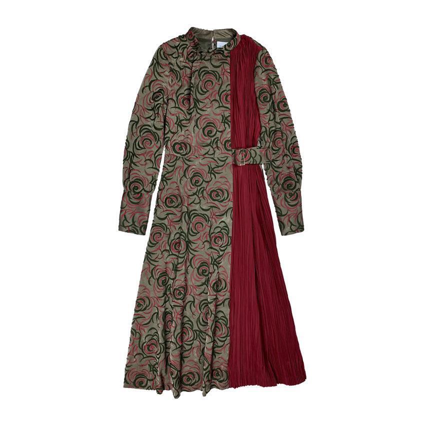 IN-PROCESS Tokyo EMBROIDERED PLEATED DRESS