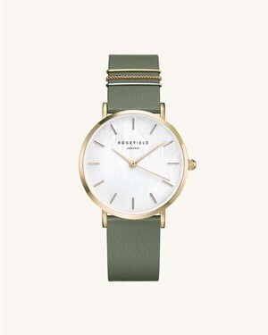 ROSEFIELD The West Village Olive Green Gold 33mm