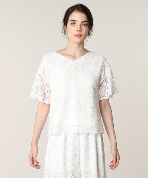 ef-de 《Maglie White》Vネックブラウス