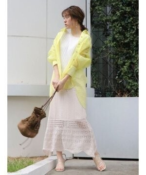 dazzlin シャインカラーリラックスシャツ