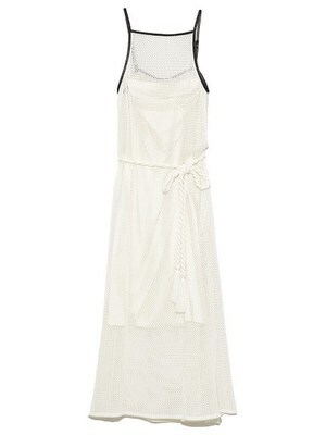 Lily Brown メッシュニットワンピース