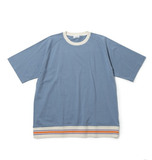 JUNRed ボトムリブライン　ラグランTシャツ