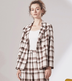 LADYMADE URBAN CHECK ダブルジャケット