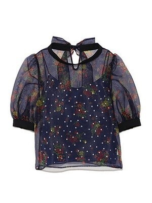 Lily Brown シアーフラワートップス