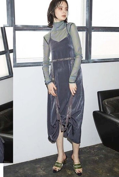 Juemi Roll-up Satin Dress