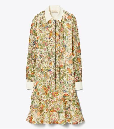 Tory Burch PRINTED CONVERTIBLE LUREX DRESS