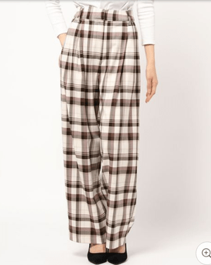 LADYMADE URBAN CHECK ハイウエストパンツ