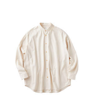 KURO Band Collar Denim Big Shirt