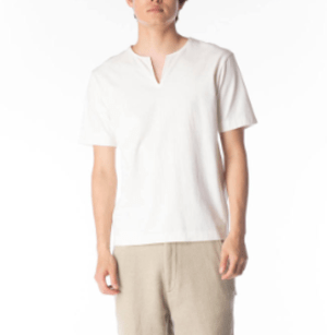 KURO Paralleled Yarn High Gauge Slit Neck Tee