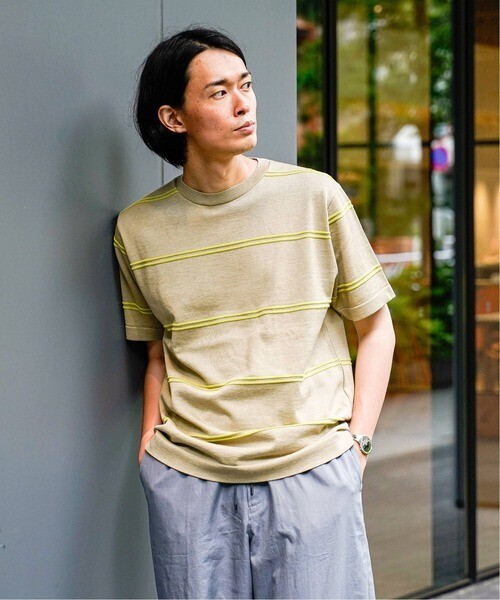 EDIFICE ワイドタックボーダーニットTシャツ