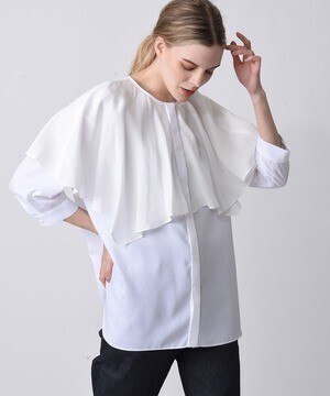 RAW FUDGE シフォン切替ブラウス