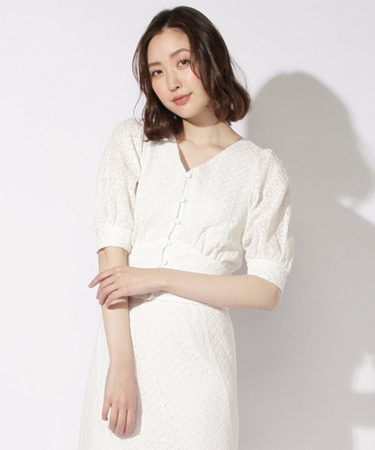 And Couture バックレースアップブラウス