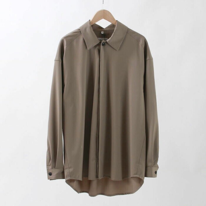 LOWNN Minimal long sleeve shirt Taupe