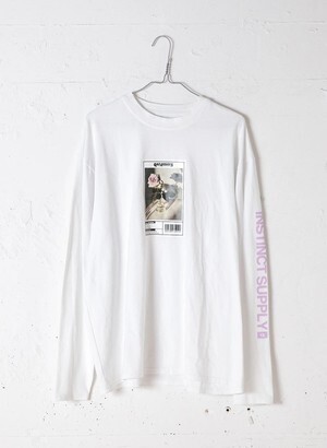 Qussio FLOWER PHOTO PRINT L/S TEE
