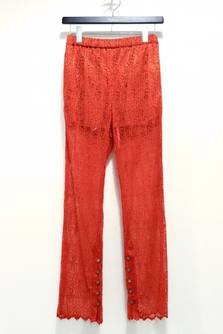 BELPER WAVE PLEATED LACE STRAIGHT PANTS