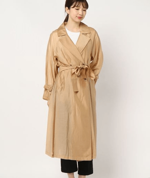 LADYMADE バックギャザーシアートレンチ