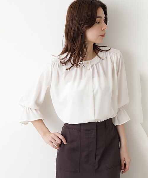 NATURAL BEAUTY BASIC 2WAYキャンディスリーブブラウス