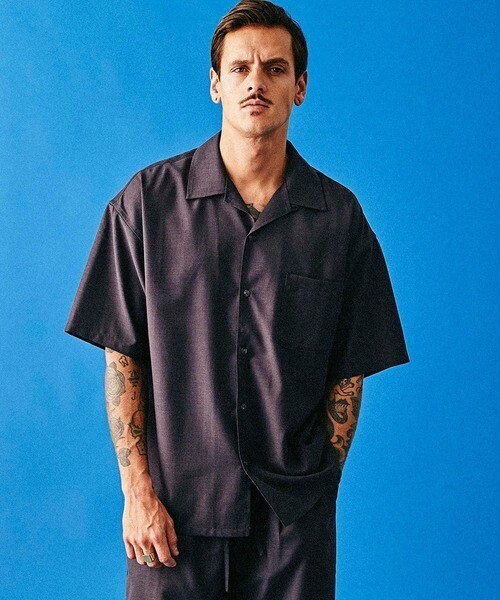 MSML OPEN COLLARSHORT SLEEVE SHIRT