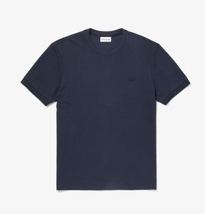 LACOSTE レギュラーフィット コットン×シルクブレンドクルーネックTシャツ