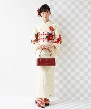 ふりふ 浴衣「飴椿」