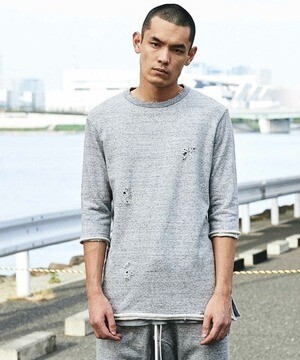 CHORD NUMBER EIGHT 3/4 SLEEVE CRASH SWEAT