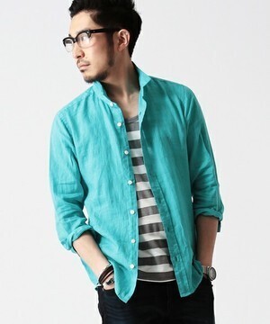 BEAMS リネン 7分袖 カプリシャツ