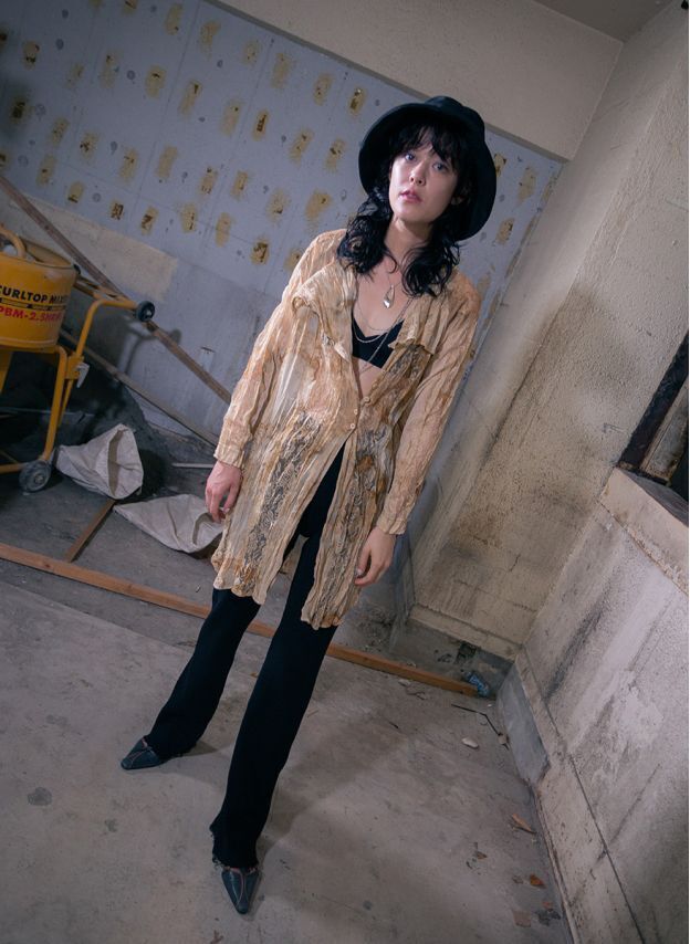 perverze Stripe Lace Tunic Shirts