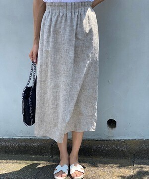 TONAL フェイクリネンウェストタックスカート