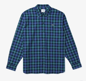 LACOSTE L!VE ボクシーフィット ライトフランネルシャツ