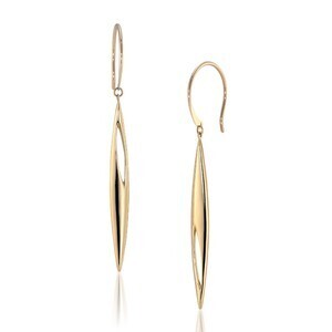 STAR JEWELRY K10 ピアス LEAF HOOK PIERCED EARRINGS