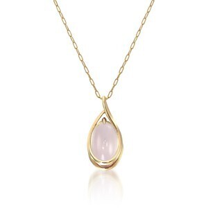 STAR JEWELRY K10 ネックレス ROSE QUARTZ NECKLACE