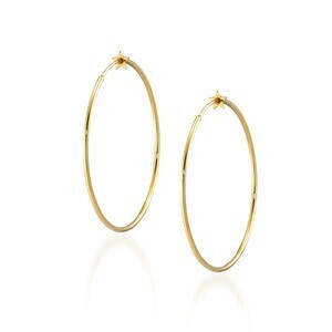 STAR JEWELRY K18ピアス STAR HOOP PIERCED EARRINGS 4cm