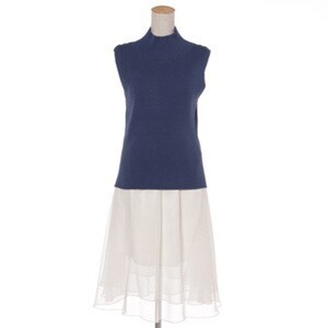 snidel シフォンニットコンビワンピース