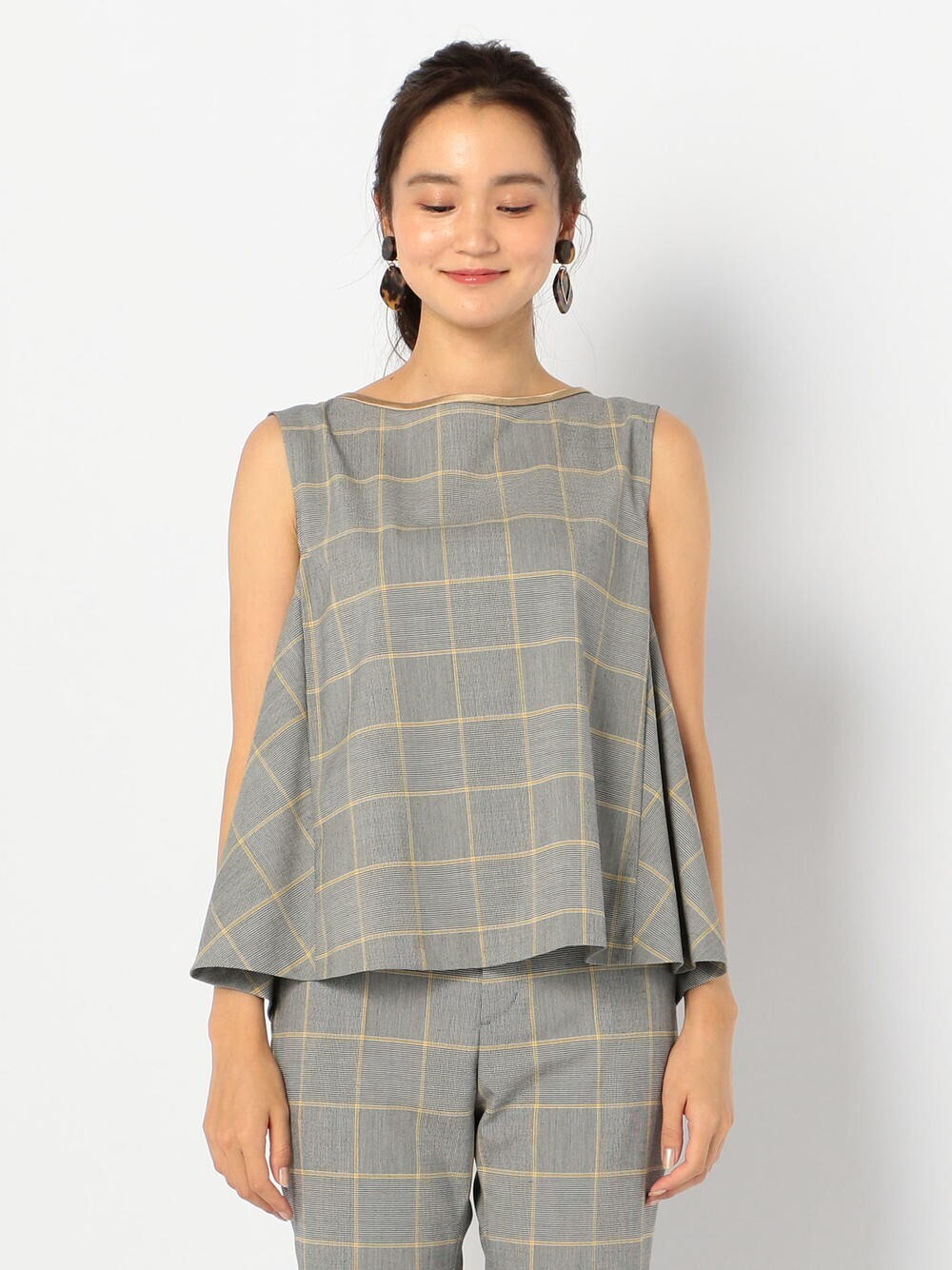 Brahmin ストレッチグレンチェックブラウス