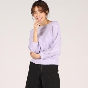 ketty cherie リブ編みプリーツニットプルオーバー