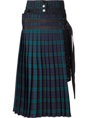 sacai チェック柄 プリーツスカート
