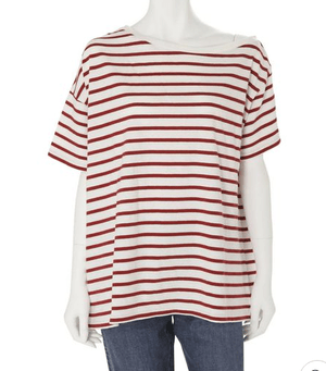 Ungrid ワンショルボーダーTee