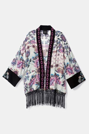 Desigual 花柄プリント キモノ