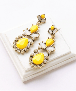 mia trim 【m-216P YEL】ビジューピアス2