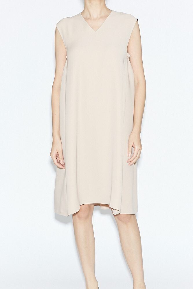 YOKO CHAN Back Gathered A-line Dress