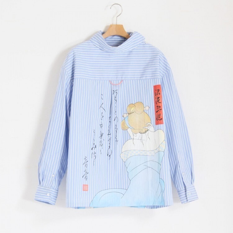 neonsign SWITCH CINDELLERA ITALIAN STRIPE B/B DRESS SHIRT
