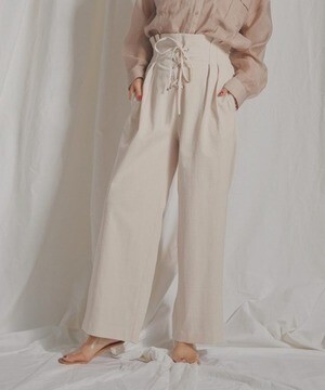 LADYMADE ウエストスピンドルワイドパンツ