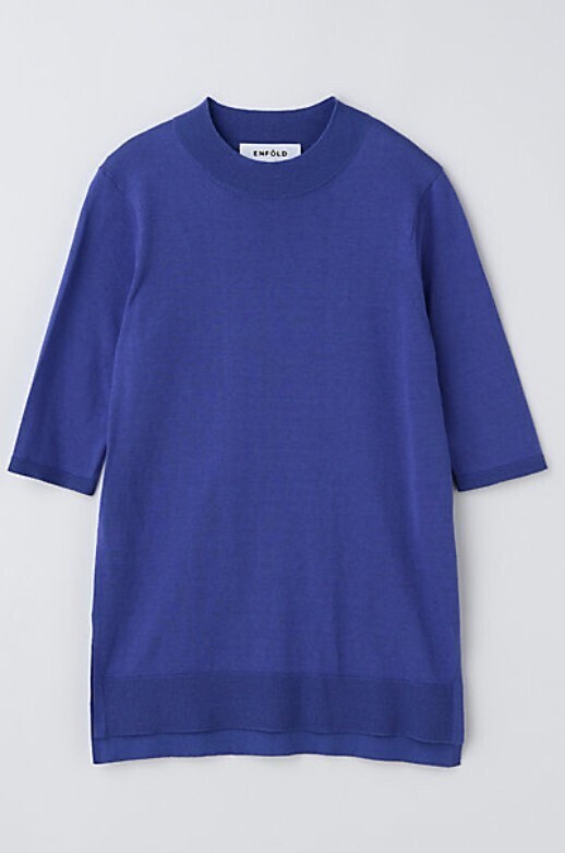 ENFOLD シルクコットン 5分袖 TOP