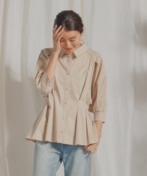 LADYMADE ラグランタックボリュームシャツ