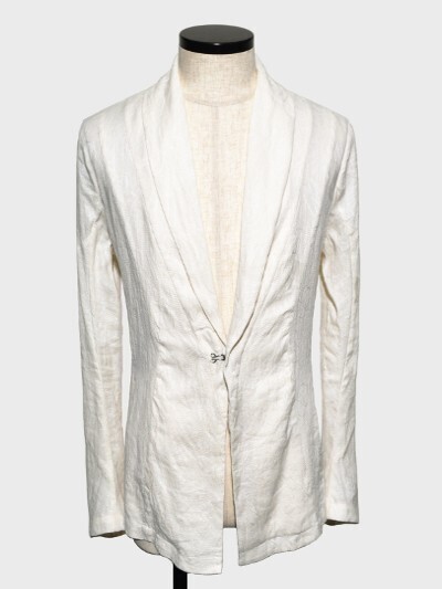 gene par YUKIO MISHIBA Linen Hook Jacket - Patterned Mesh JQ