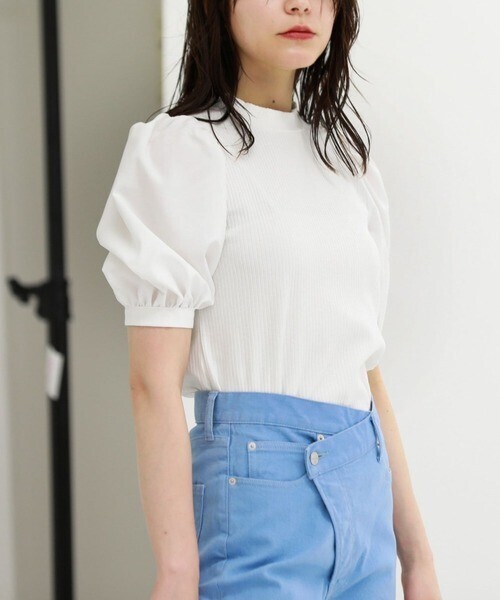 CAST: 【WEB限定】 袖パフカットソー