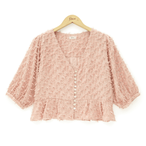 flower eather fringe top
