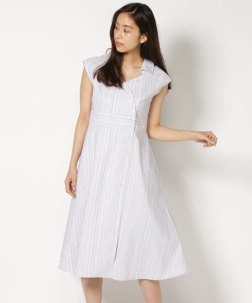Swingle アシメボタンフレンチシャルワンピース